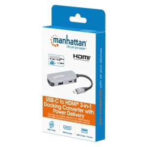 Manhattan 130707 Usb C To Hdmi Converter W Pd