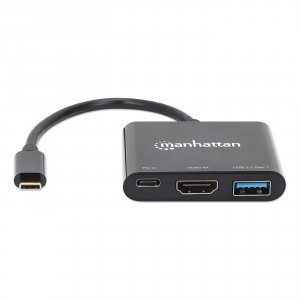 Manhattan 130622 Usb 3.2 Type-c Male To Hdmi (4k@30hz), Usb-a (5 Gbps)