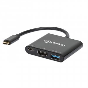 Manhattan 130622 Usb 3.2 Type-c Male To Hdmi (4k@30hz), Usb-a (5 Gbps)