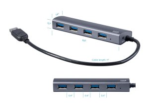 Monoprice 21670 Usb 3.0 4-port Aluminum Hub