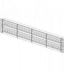 Hyperline HY-PPBL4-19-48-RM Modular Blank Patch Panel 48 Ports 2u