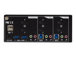 Black KV6222DP Kvm Switch 2-port Dual-monitor