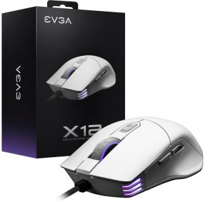 Evga 905-W1-12WH-KR X12 8k Wired Gaming Mouse - Customizable White