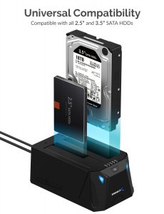 Sabrent EC-CH2B Usb Type-c Sata 2.5  3.5 Dual