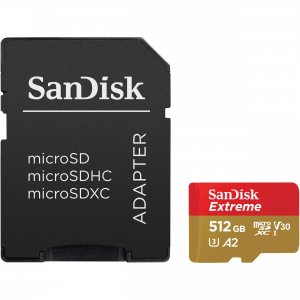 Sandisk SDSQXAV-512G-AN6MA Extreme, Microsdxc, Memory Card, 512gb, Uhs