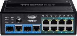 Trendnet TI-BG104 10 Port Industrial Poe Din Rail