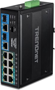 Trendnet TI-BG104 10 Port Industrial Poe Din Rail