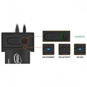 Icy MB931U-1VB Ac Mb931u-1vb Ez-adapter Ex Usb 3.2 Gen 2 To U.2 Nvme S