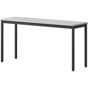 Lorell LLR 60754 Utility Table - Gray Rectangle, Laminated Top - Powde