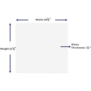 Lorell LLR 18324 Diy Frameless Magnetic Glass Board - 36 (3 Ft) Width 