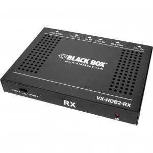 Black VX-HDB2-RX Hdmi 2.0 4k Video Extender Receiver Over Hdbaset