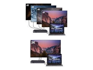 Siig JU-DK0Q11-S1 Ac Ju-dk0q11-s1 Usb-c Quad Hybrid 4k Video Docking S