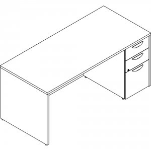 Lorell LLR PD3066RSPGE Prominence 2.0 Gray Elm Laminate Desk Unit - 66