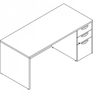 Lorell LLR PD3066RSPGE Prominence 2.0 Gray Elm Laminate Desk Unit - 66