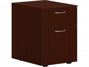 Hon HONPLPMBFLT1 Mobile Mahogany Pedestal With Locking Drawer