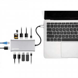 Intellinet 130660 Usb-c Pd 12-in-1 Triple-hdmi Monitor Docking Station