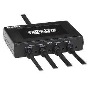 Tripp B321-4X1-HDVC Presentation Adapter 4-port 4k60hz Hdmi Dp Usb C  