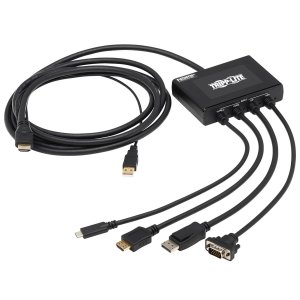 Tripp B321-4X1-HDVC Presentation Adapter 4-port 4k60hz Hdmi Dp Usb C  