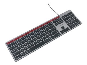 Macally UCZKEYHUBACSG Usb-c Keyboard With Hub Mac Pc