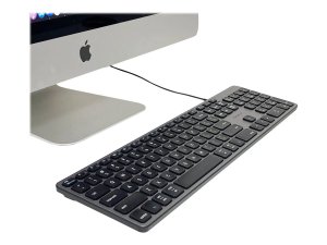 Macally UCZKEYHUBACSG Usb-c Keyboard With Hub Mac Pc