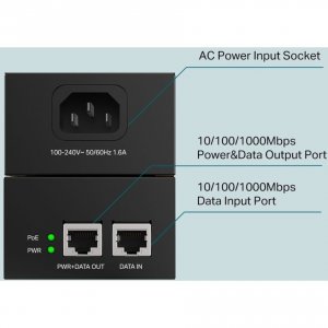 Tplink TL-POE170S Poe++ Injector Adapter Port: 1x Gigabit Poe Port, 1x