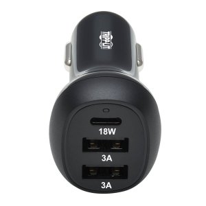 Tripp U280-C03-36W-1B Usb Car Charger 3-port 36w Usb C 2 Usb-a