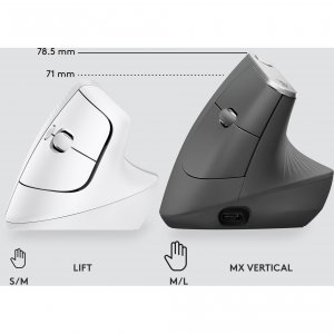 Logitech 910-006493 Lift Vertical Mouse For Biz