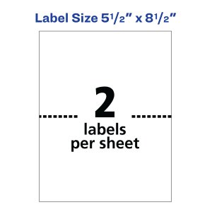 Avery AVE 8426 Averyreg; Trueblock Shipping Labels - 5 12 Width X 8 12