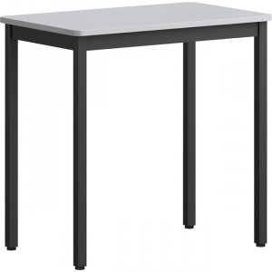 Lorell LLR 60752 Utility Table - Gray Rectangle, Laminated Top - Powde