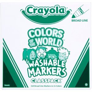 Crayola CYO 588228 Multicultural Colors Washable Markers - Broad Marke