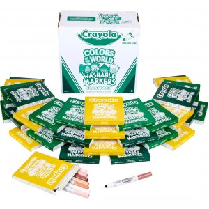 Crayola CYO 588228 Multicultural Colors Washable Markers - Broad Marke