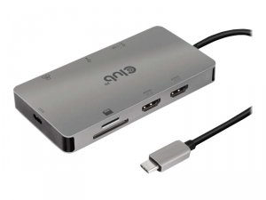 Club CSV-1593 Usb 3.2 Gen1 Type-c 8-in-1 Hub - 2 Hdmi, 2 Usb-a, Rj45, 