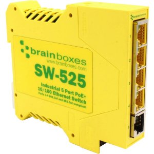 Brainboxes SW-525 Industrial 5 Port Poe 10100