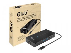 Club CSV-1595 Csv-1595 Usb-c 7-in-1 Hub With 2x Hdmi, 2x Usb-a, 1x Rj4