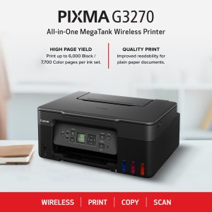 Canon CNM5805C002 Pixma G3270 Black Wireless Megatank All-in-one Print