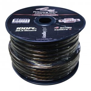 Audiopipe TPW4CPR100B 4 Gauge 100ft Copper Power Wire - Black Pvc