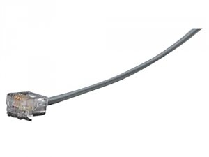 Black EL04M-07 Rj-11 Modular Cable, 4-wire, Crossed-pin