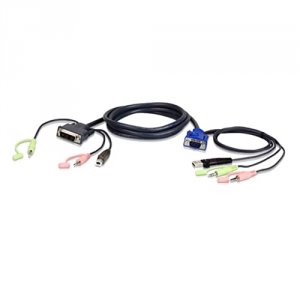 Aten 2L-7DX2U 6ft Usb Vga To Dvi Kvm Cable W