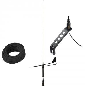 Glomex SGV80BWIBK Glomex Black Swan Vhf Antenna Wwind Indicator  6639;