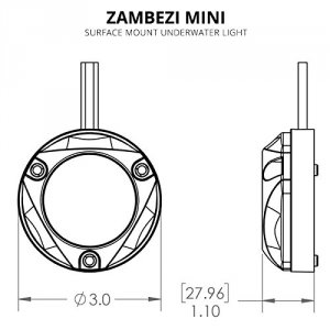 Lumitec 101458 Zambezi Mini Surface Mount Underwater Light - Spectrum 