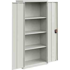 Lorell LLR 69830LGY Slimline Storage Cabinet - 30 X 42 X 66 - 4 X Shel