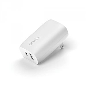 Belkin WCB007DQ1MWH-B5 37w Usb Pd Wall Chgr Wpps,wh Wpvc, C-ltg, 1m, W