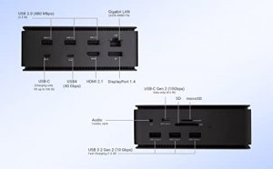 Itec USB4DUAL4KDOCKPD Usb4 Metal 2x4k Hdmi Dp Dock Supp Pd 80w