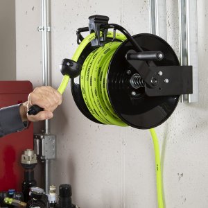 Flexzilla L8654FZ Â Manual Air Hose Reel Open Face Portable 14 X 10