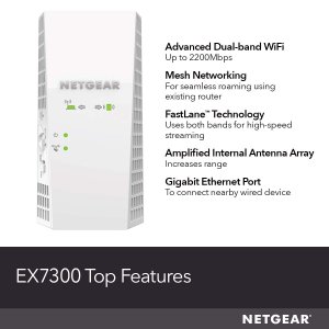 Netgear EX7300-100NAS Nighthawk Ex7300 Ieee 802.11ac 2.20 Gbits Wirele