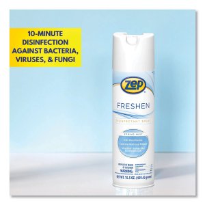 Zep 1050017 Disinfectant,spray,clr