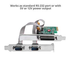 Siig JJ-E20411-S1 Io Jj-e20411-s1 Dp Cyber 2s1p Pcie Card Two Rs-232 S