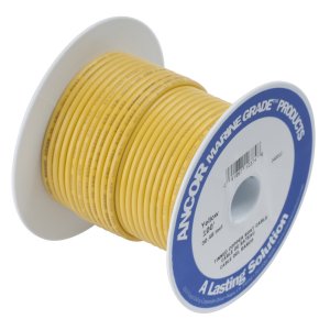 Ancor 109002 Yellow 10 Awg Tinned Copper Wire - 25'