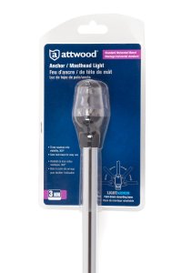 Attwood 7202-P-7 Attwood Fold-down Incandescent Anchormasthead Light -