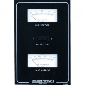 Paneltronics 9982202B Standard Dc Meter Panel Wvoltmeter  Ammeter